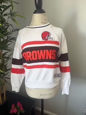 Cleveland Browns Sweatshirt size large 10 kids vintage 80s NFL Sports Retro